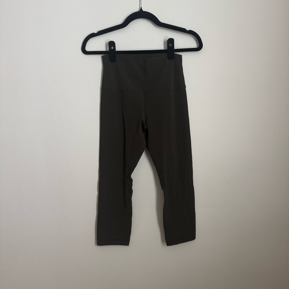 DARK OLIVE LULULEMON ALIGN CROP 21”
